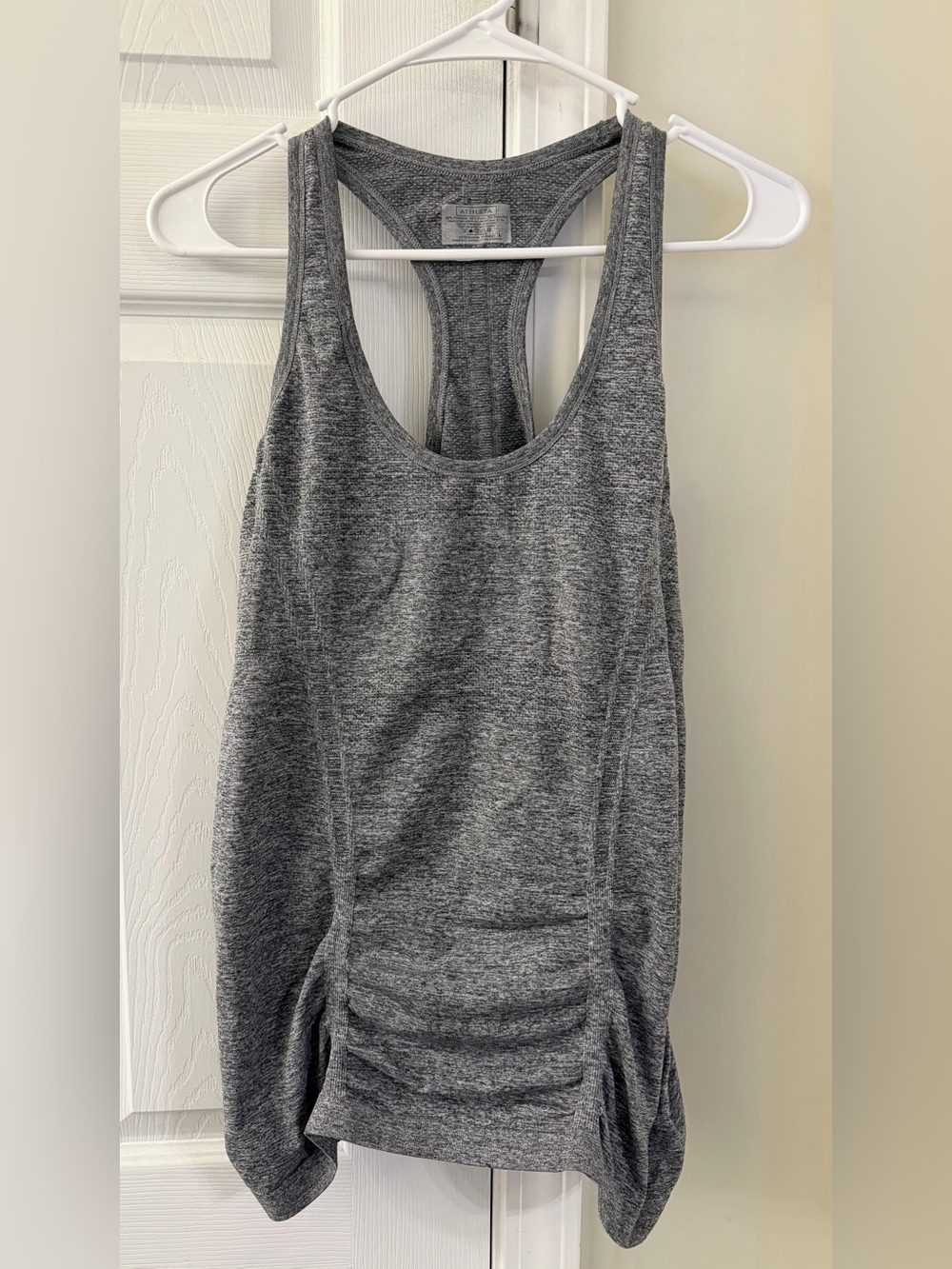 Athleta Gray Seamless Racerback Workout Tank Top